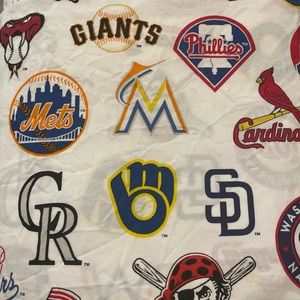 Pottery Barn Kids Teens MLB Baseball Teams Twin Sheet Set Organic Cotton